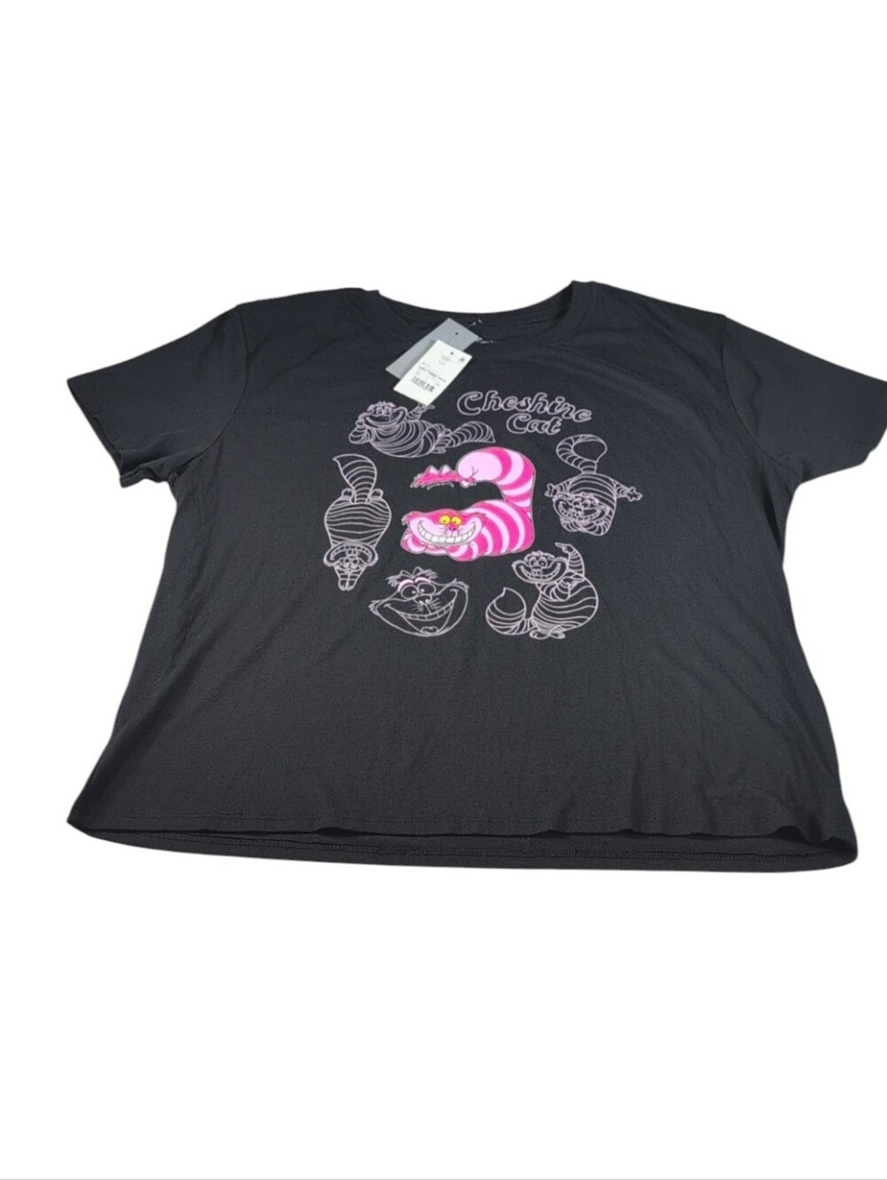 Disney Cheshire Cat Black T-shirt Size XXL